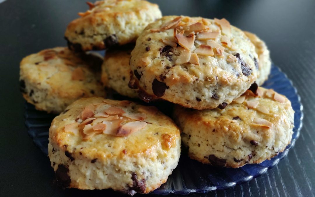 SCONES S KOKOSEM A ČOKOLÁDOU