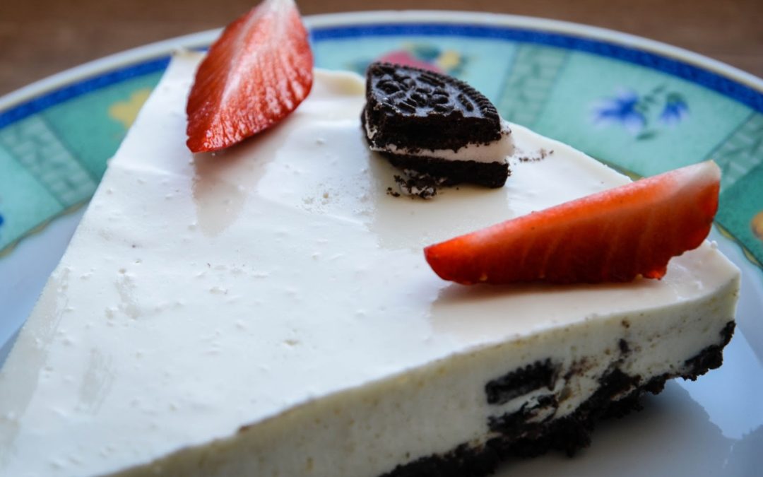 NEPEČENÝ CHEESECAKE S OREO SUŠENKAMI